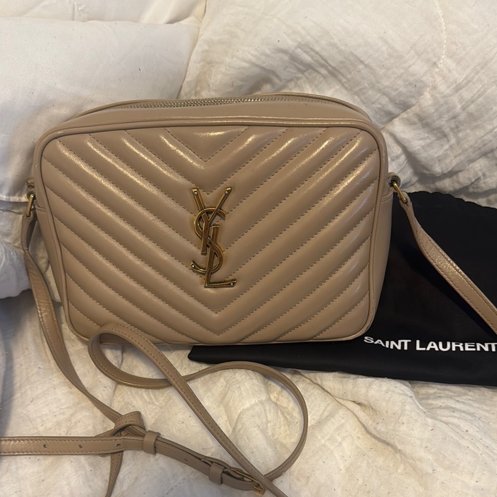 Saint Laurent Beige Camera Bag